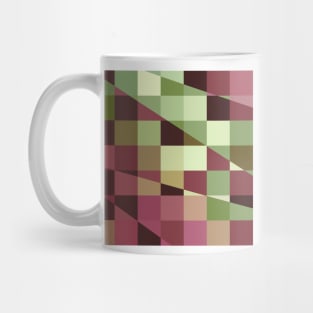 Deep Tuscan Red Purple and Green Abstract Low Polygon Background Mug